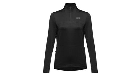 Trikot Langarm 1/4 Zipper Gore Wear Everyday Frau Schwarz 34 FR