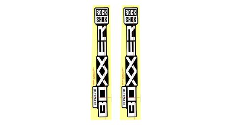 Kit stickers pour fourche rockshox boxxer 27.5/29 argent noir