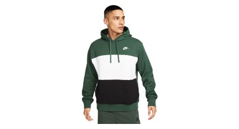 Sweat à capuche nike club+ color block vert