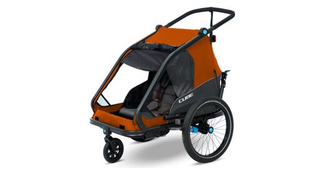 Cube double cmpt kids trailer arancione grigio
