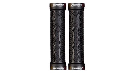 Paire de grips reverse stamp noir