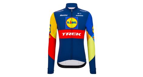 Maillot manches longues santini x lidl trek bleu
