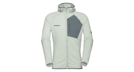 Uomo mammut aenergy light con cappuccio in polare verde chiaro