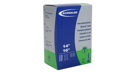 Chambre a air velo 350 x 35a - 14  schwalbe valve standard tout alu