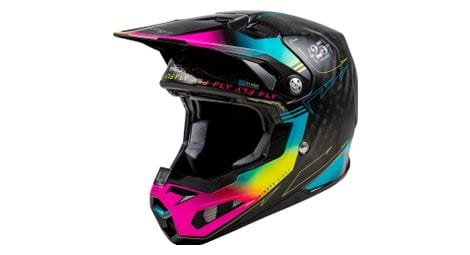 Casque intégral fly racing fly formula s carbon legacy noir / bleu electrique / fushia