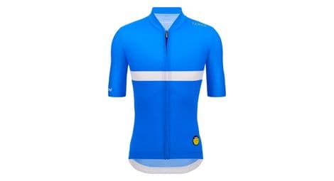 Maillot manches courtes santini tour de france - bonette bleu/blanc