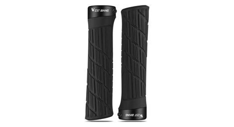 Poignées de guidon de vélo antidérapantes - Noir