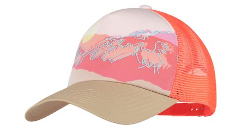 Cappellino Buff Trucker Corallo/Beige