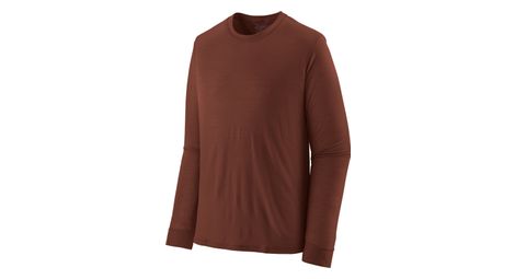 T-shirt manches longues patagonia cap cool merino blend rouge homme
