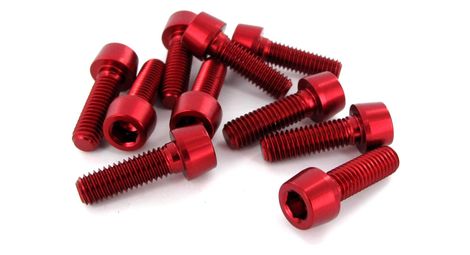 Msc kit 10 vis alu m5 x 16 mm 7075t6 rouge
