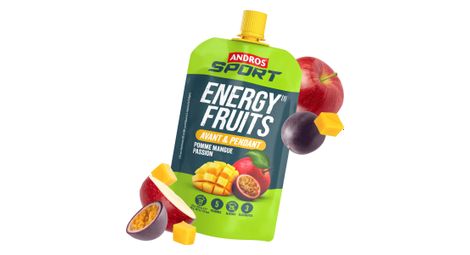 Purée énergétique Andros Sport Pomme/Mangue/Passion 114g