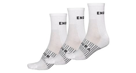 Chaussettes endura coolmax race (lot de 3 paires) blanc