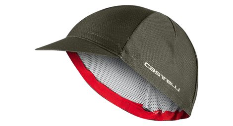 Castelli rosso corsa 2 khaki cap