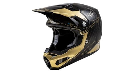 Casco integral fly racing fly formula s carbon legacy negro / oro s (55-56 cm)