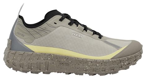 Norda 001A Calcita Beige/Amarillo Zapatillas trail mujer