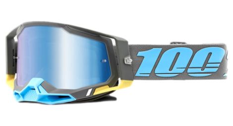 Masque 100 racecraft 2 gris verres mirror bleu ciel