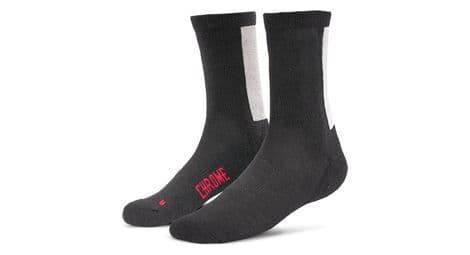 Chaussettes de nuit chrome merino noir 