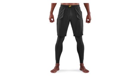 Mallas largas 2 en 1 Skins Travel & Recovery Negro