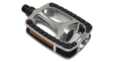 PEDALE CITY ALU NEWTON 811 ARGENT 9-16 (PAIRE SUR CARTE)