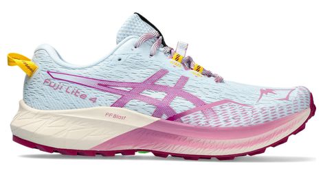 Chaussures de trail running femme asics fuji lite 4 bleu rose