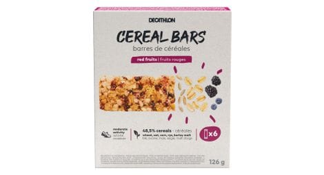 Barrette ai cereali ai frutti rossi di decathlon nutrition 6x21g