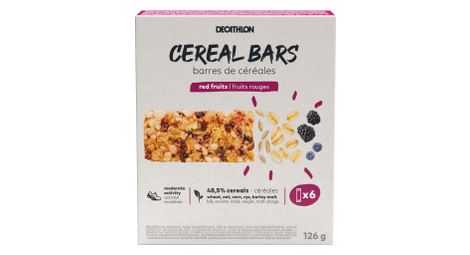 Decathlon nutrition red fruits cereal bars 6x21g