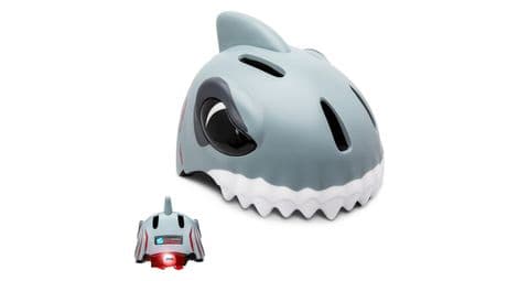 Casque de vélo pour enfants | requin gris | crazy safety | certifié en1078