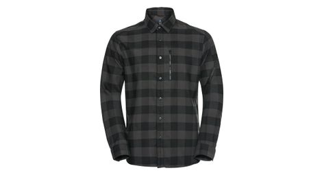 Chemise odlo halden check noir gris