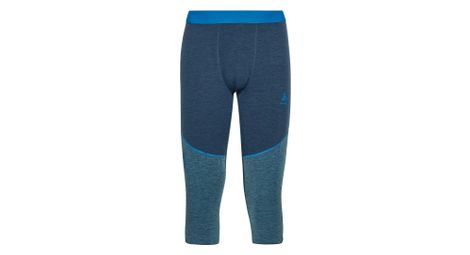 Collant 3 4 odlo revelstoke performance wool warm bleu