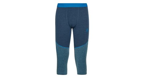 Collant 3/4 odlo revelstoke performance wool warm bleu