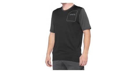 100% ridecamp grey / black short sleeve jersey