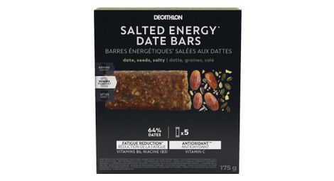 Barres énergétiques salées decathlon nutrition dattes et graines 5x35g