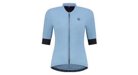 Maillot manches courtes velo rogelli signature - femme - bleu