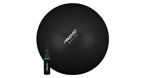 Avento ballon de fitness/d'exercice et pompe diamètre 65 cm noir