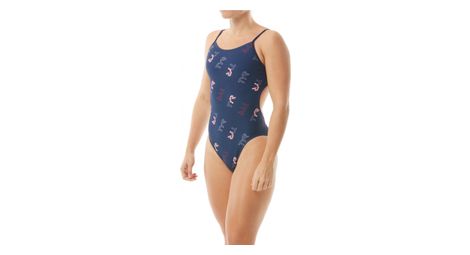 Traje de baño de 1 pieza tyr cascading cutoutfit para mujer, azul