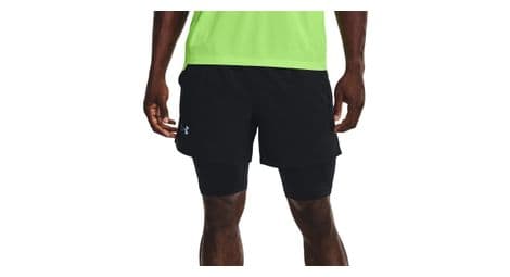 Short 2-en-1 under armour launch 5in noir