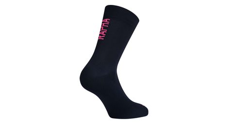 Chaussettes rapha pro team ii regular noir/rose