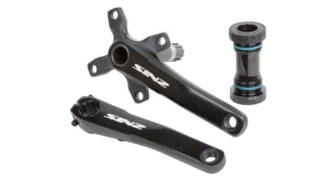 Pédalier bmx sinz mx3 24 mm noir + boitier de pédalier euro bsc/bsa