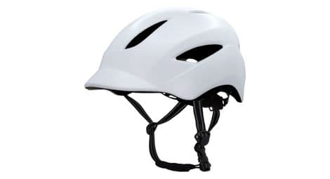 Casque de vélo urbain | lumière usb rechargeable| blanc mat| certifié en1078