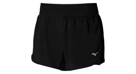 Short 2-en-1 mizuno active run 4.5in noir femme