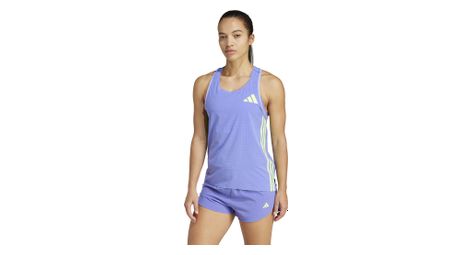 Camiseta de tirantes adidas adizero promo azul/verde de mujer
