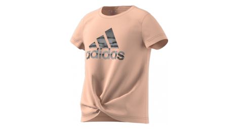 T-shirt fille adidas Primegreen AEROREADY Training Dance Move Knotted Metallic Logo-Print