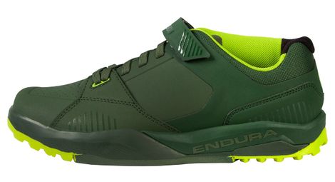 endura mt500 burner green flat pedal shoes