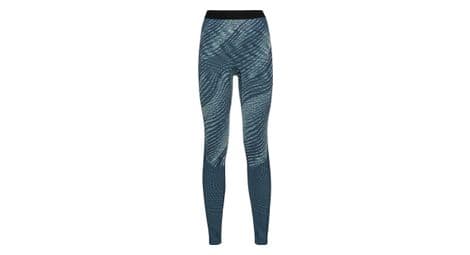 Collant long odlo blackcomb eco bleu femme