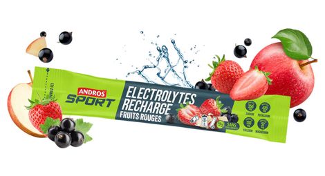 andros sport red berries electrolyte gel 25g