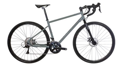 Bicicletta gravel fluid shimano sora 9v grigio / nero 2023 53 cm / 183-193 cm