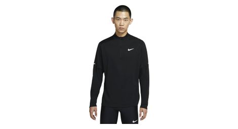 Haut manches longues 1 2 zip nike dri fit element noir