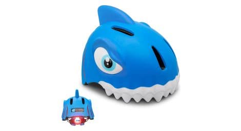 Casque de vélo pour enfants | requin bleu | crazy safety | certifié en1078