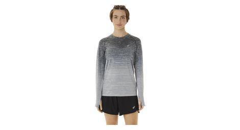 Maillot gris de manga larga asicseamless para mujer