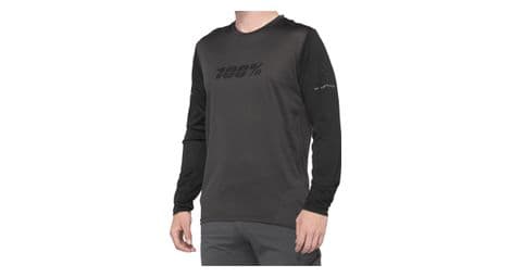 Zwart / grijs 100% ridecamp long sleeve jersey